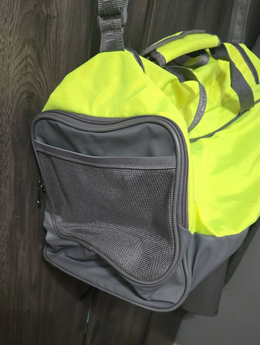 Under Armour Neon Yellow and Gray Men’s Duffel Bag